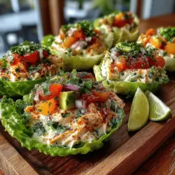 The culinary roots of chicken salad can be traced back to ancient times, where similar combinations of meats and vegetables were served as refreshing dishes. However, the modern twist of using lettuce cups as a base is a relatively recent innovation, gaining traction in contemporary cuisine as a healthier alternative to bread or tortillas. This shift aligns with the growing trend of low-carb diets, where vegetables are celebrated not just for their health benefits but also for their versatility.