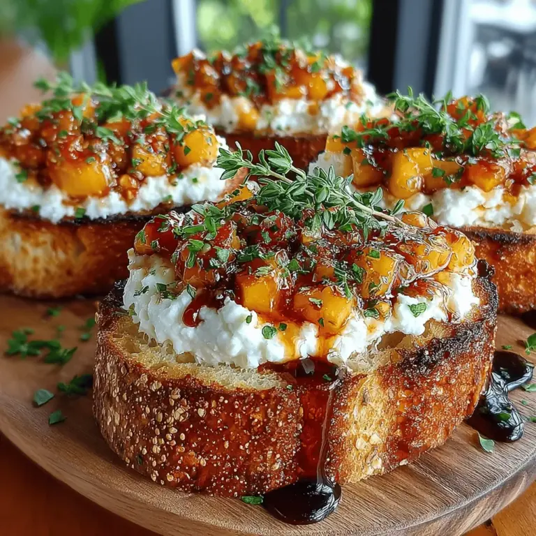 When it comes to appetizers, few dishes boast the versatility and charm of bruschetta. Originating from Italy, bruschetta has evolved into a beloved staple around the world, often serving as a canvas for a variety of toppings ranging from savory to sweet. As the summer sun warms the days, the desire for fresh and vibrant flavors intensifies, making the Peach & Ricotta Bruschetta Delight a seasonal favorite. This delightful dish combines the sweetness of ripe peaches with the creamy texture of ricotta cheese, creating a refreshing appetizer that embodies the essence of summer.
