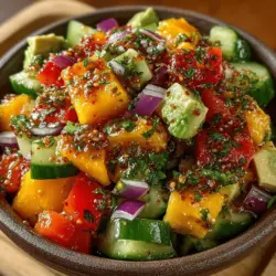 As the sun shines brighter and the days grow longer, there’s no better time to embrace the vibrant flavors of summer than with a Tropical Tango Cucumber Mango Salad. This delightful dish is not just a feast for the eyes with its bright, colorful ingredients, but it also tantalizes the taste buds with a refreshing medley of flavors. Bursting with the sweetness of ripe mangoes and the crispness of cucumbers, this salad offers a perfect balance of taste and nutrition, making it an ideal choice for summer gatherings, barbecues, and healthy meals alike.