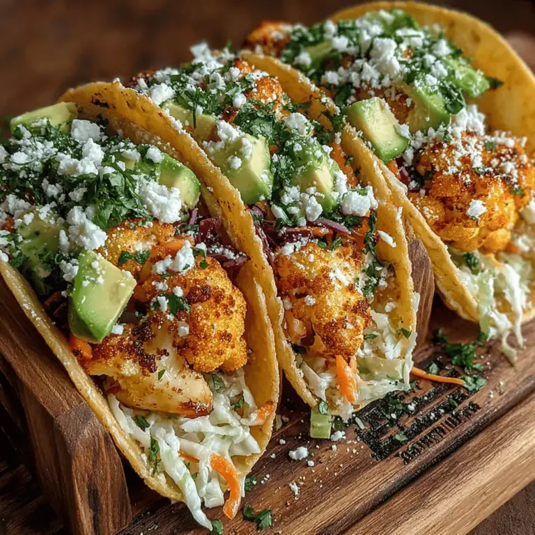 In recent years, the culinary world has seen a profound shift towards plant-based meals. As more individuals recognize the health benefits and environmental impact of reducing meat consumption, vibrant and nutritious dishes have emerged to captivate both seasoned vegans and curious omnivores alike. Among these delightful options, the Golden Roasted Cauliflower Tacos stand out as a delicious and satisfying choice. With their rich flavors and appealing textures, these tacos have gained a loyal following, proving that plant-based cuisine can be both hearty and indulgent.