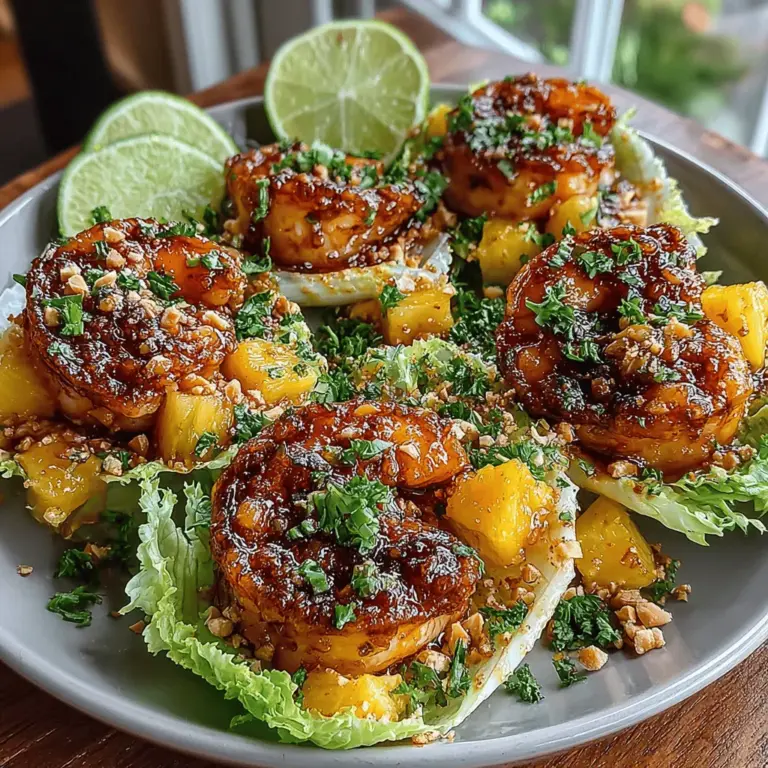 Creating a luscious pineapple glaze is the cornerstone of our Tropical Shrimp Lettuce Wraps. This glaze not only enhances the shrimp's flavor but also infuses the dish with a sweet, tangy tropical essence. Here's how to make it:
