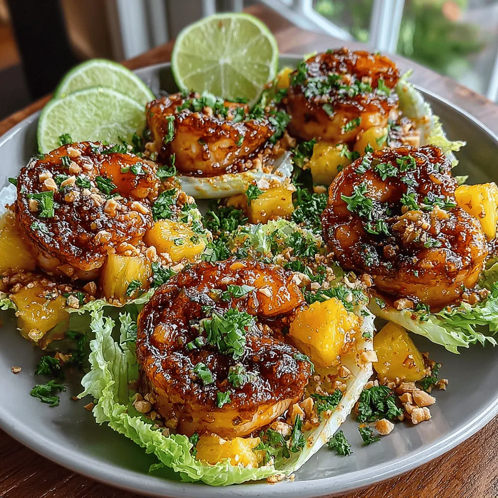 Creating a luscious pineapple glaze is the cornerstone of our Tropical Shrimp Lettuce Wraps. This glaze not only enhances the shrimp's flavor but also infuses the dish with a sweet, tangy tropical essence. Here's how to make it: