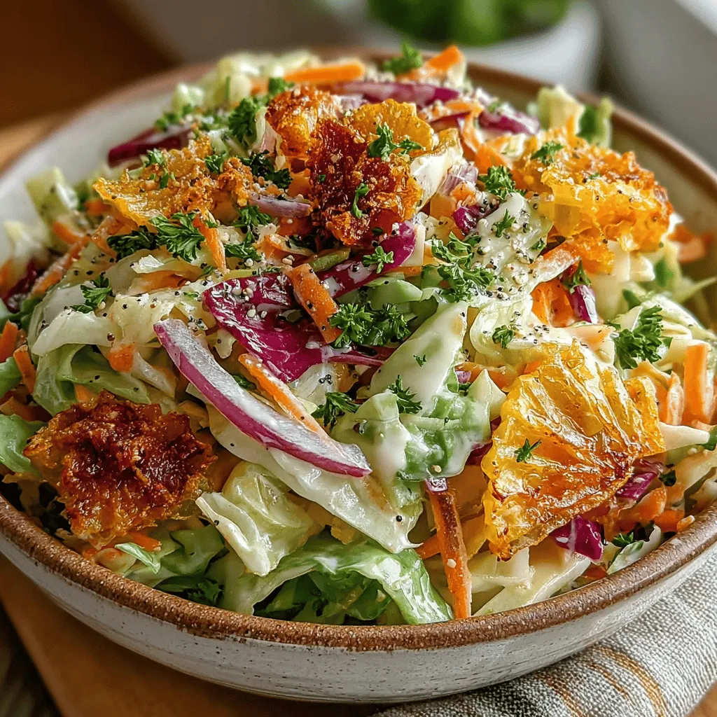 Sweet Pickle Slaw is not just any ordinary salad; it’s a vibrant and delightful side dish that combines the crispness of fresh vegetables with the unique sweetness of pickles. This slaw is an ideal accompaniment for barbecues, picnics, potlucks, or even as a refreshing topping for sandwiches and tacos. Its colorful presentation and refreshing flavor profile make Sweet Pickle Slaw an appealing choice for meals year-round, and it is particularly perfect for summer gatherings when you want something light and crisp.