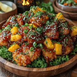 Sweet Chili Mango Chicken Bites are an irresistible dish that beautifully combines the sweetness of ripe mango with the savory notes of marinated chicken. This fusion of flavors creates a culinary experience that delights the taste buds, making it an excellent choice for a variety of occasions. Whether you are hosting a gathering, preparing a cozy family dinner, or simply seeking a quick and delicious meal, this dish has you covered.