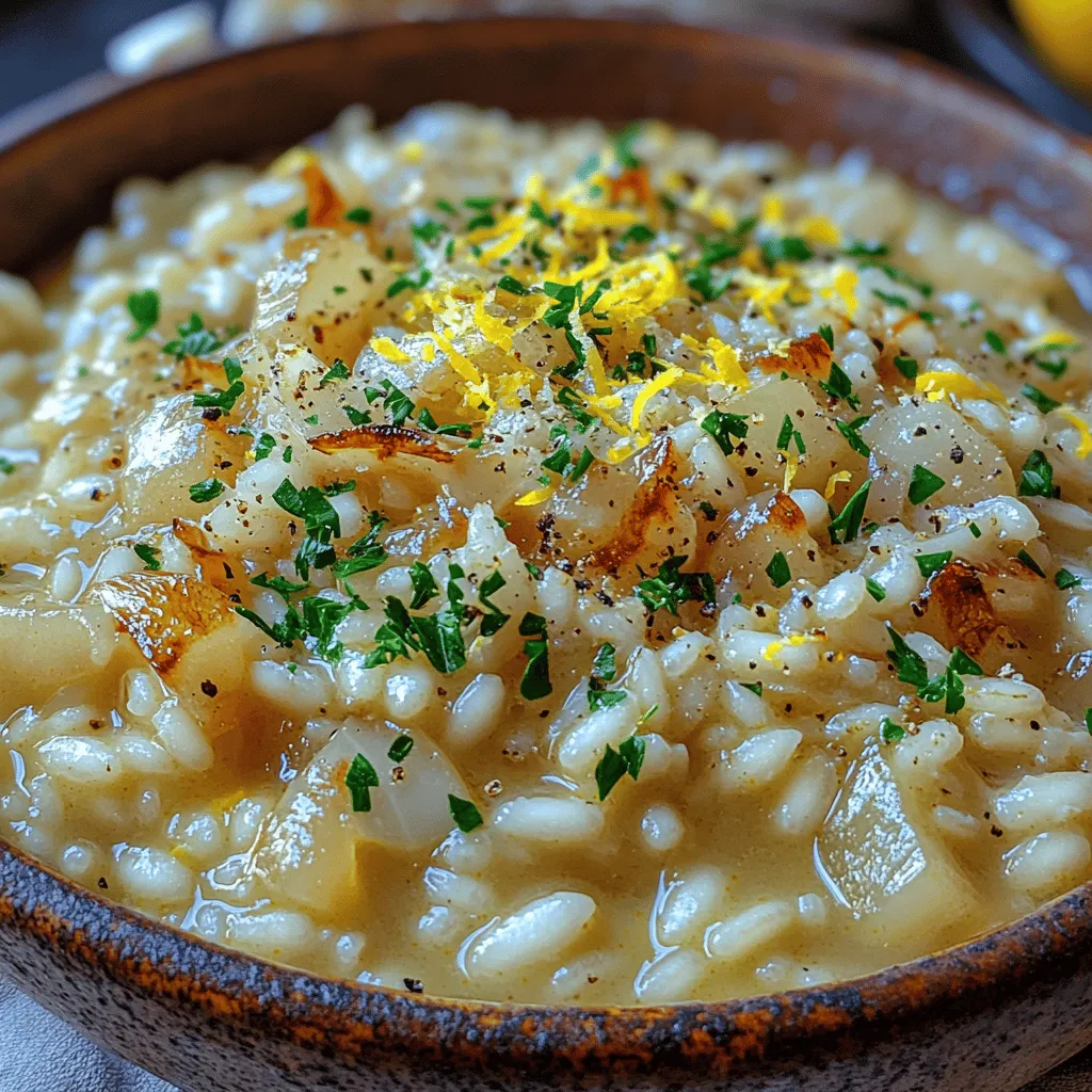 Risotto is a beloved dish that embodies comfort and versatility, making it a favorite in homes and restaurants alike. Originating from Italy, this creamy rice dish has garnered a reputation for its rich texture and ability to absorb flavors, providing a canvas for a wide array of ingredients. Among the myriad of risotto variations, the Zesty Creamy Lemon Garlic Risotto stands out with its vibrant flavor profile that combines the brightness of lemon with the robust aroma of garlic. This dish is not just a meal; it’s an experience, perfect for intimate weeknight dinners or elegant gatherings with friends and family.