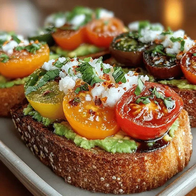 In recent years, avocado toast has emerged as a staple in health-conscious kitchens and trendy brunch spots alike. Its popularity can be attributed to its delicious flavor, nutritional benefits, and versatility, making it a perfect choice for any meal of the day. Among the myriad of variations, the Avocado Bliss Tomato Toast stands out as a refreshing and vibrant option. This delightful dish not only celebrates the rich, creamy texture of ripe avocados but also highlights the juicy burst of flavor from fresh tomatoes, creating a harmonious blend that is both satisfying and nutritious.
