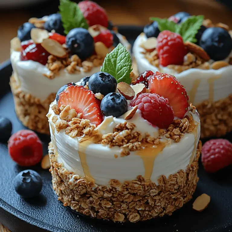 In the world of desserts, few treats are as satisfying and versatile as cheesecake. This classic dessert, known for its creamy texture and rich flavor, has delighted palates for generations. However, as tastes and dietary preferences evolve, so too do the ways we enjoy our favorite sweets. Enter the Froyo Bliss: Granola Cheesecake Cups, a modern twist on the traditional cheesecake that incorporates Greek yogurt and granola for a lighter, yet equally indulgent experience.
