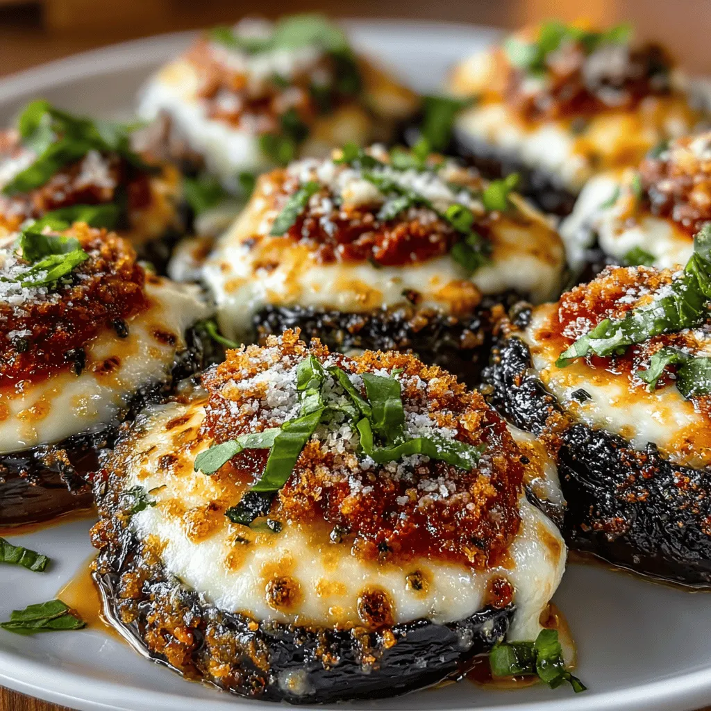 If you're looking for a delectable vegetarian option that can serve as a delicious appetizer or a delightful side dish, look no further than Mini Eggplant Mozzarella Melts. This dish artfully combines the rich, savory flavors of fresh mozzarella with the subtle earthiness of eggplant, all enhanced by a zesty marinara sauce. The result is a mouthwatering bite-sized treat that is sure to please both vegetarians and meat-lovers alike.