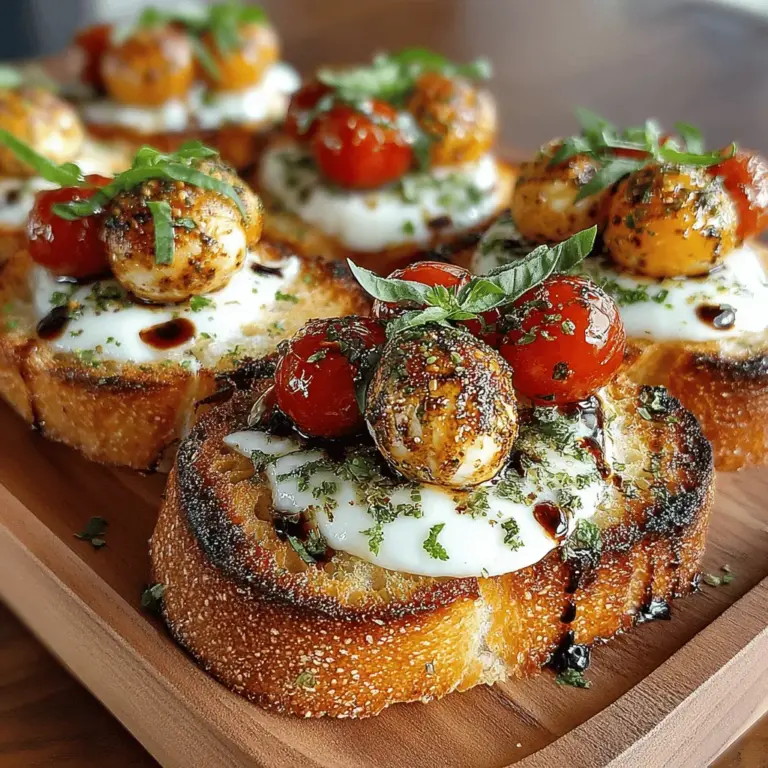 If you're searching for a delightful appetizer or a light snack that is sure to impress your guests, look no further than Melty Mini Mozzarella & Tomato Baguette Bites. This recipe combines the creamy richness of mozzarella with the juicy sweetness of tomatoes, all nestled on a crispy baguette. Not only is this dish a feast for the senses, but it also brings an element of sophistication to any gathering or casual meal. With its vibrant colors and mouthwatering flavors, these bites are an ideal choice for parties, picnics, or even a cozy night in.