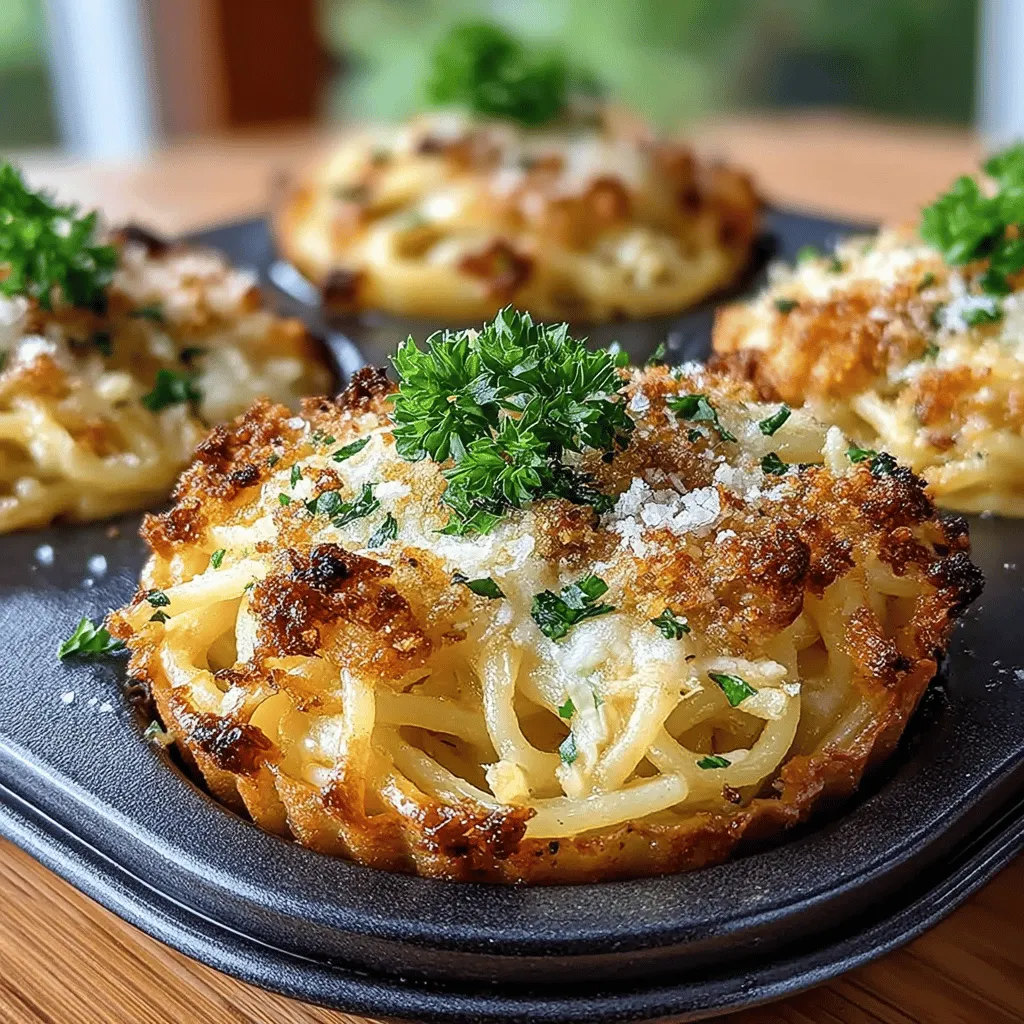 Mini Spaghetti & Cheese Noodle Nests are a delightful twist on traditional pasta dishes, combining the comforting essence of cheesy spaghetti with an eye-catching, nest-like presentation. These bite-sized treats are not just another pasta dish; they are a creative and fun way to serve a beloved comfort food that appeals to both kids and adults alike. Whether you’re hosting a lively party, planning an intimate movie night, or looking for a unique appetizer to impress your guests, these noodle nests are sure to be a hit.