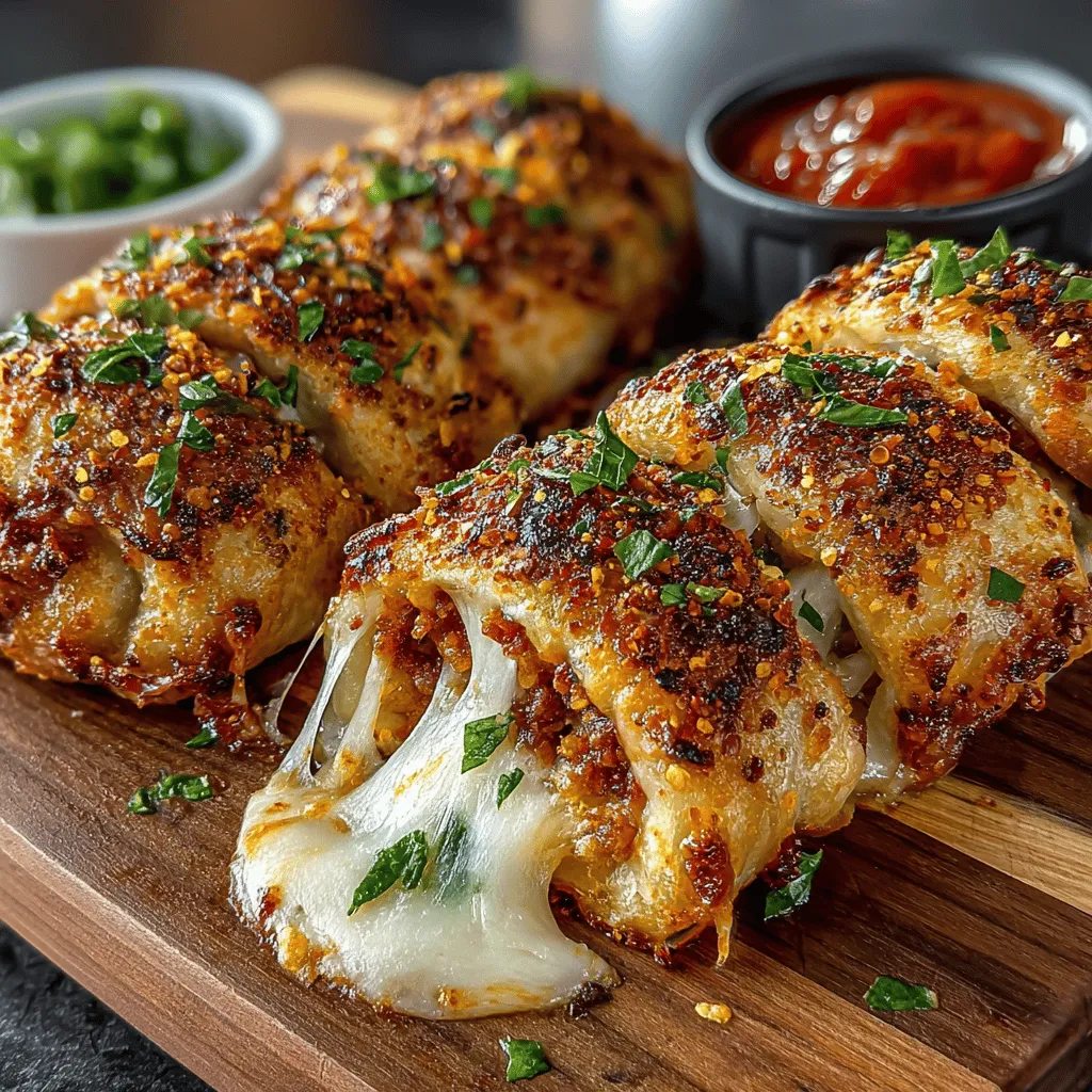 When it comes to satisfying cravings for both savory and cheesy snacks, few dishes can compete with Cheesy Chili Chicken Pizza Rolls. These delightful creations are not only a feast for the palate but also a visual treat, making them an ideal choice for any gathering—be it a casual family dinner, a festive party, or an exhilarating game day. The combination of tender chicken, zesty chili, and gooey cheese, all wrapped in a golden, flaky crust, results in a delicious bite that is sure to impress your guests and family alike.