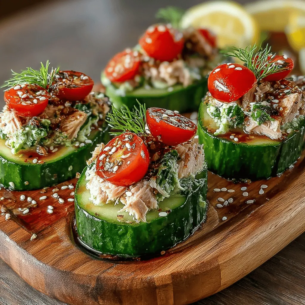 Discover the refreshing delight of Cucumber Avocado Tuna Boats, a perfect blend of flavors and textures that make for an ideal appetizer or light lunch. This innovative dish combines the crispness of cucumbers with the creaminess of avocado and the protein-packed goodness of tuna, resulting in a meal that is not only satisfying but also nourishing. Whether you’re looking for a quick snack or an elegant starter for a gathering, Cucumber Avocado Tuna Boats are a versatile option that caters to various occasions and palates.