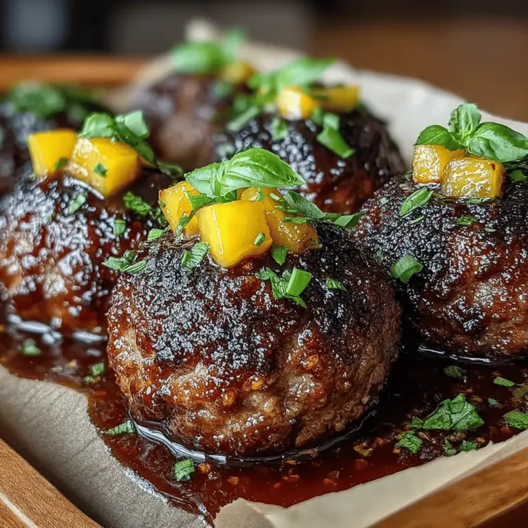 In the world of culinary delights, the fusion of flavors can create dishes that intrigue and satisfy. One such dish is the Sweet & Savory Baked Peach Meatballs. This innovative recipe marries the rich, hearty essence of meatballs with the light, refreshing sweetness of ripe peaches, resulting in a dish that is both comforting and exciting. The interplay between savory and sweet creates a delightful experience for the palate, making it a standout option for various occasions, from family dinners to casual gatherings.