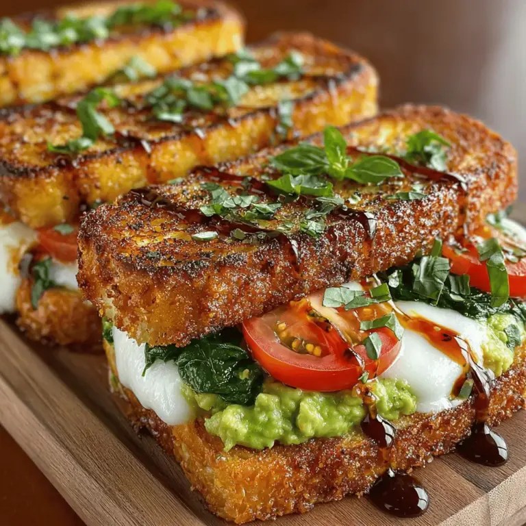 When it comes to finding a delightful and nutritious option for lunch or a light dinner, the Grilled Balsamic Sandwich Melt stands out as a top contender. This recipe is not just another sandwich; it’s a harmonious blend of fresh ingredients that delivers a satisfying medley of flavors. Ideal for food enthusiasts on the lookout for something new yet comforting, this sandwich melt pairs the richness of creamy mozzarella with the brightness of fresh vegetables, all elevated by the sweet and tangy notes of balsamic glaze.