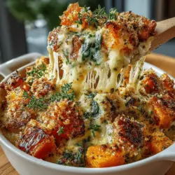 In the world of comfort food, gratins hold a special place in our hearts. They offer warmth, richness, and a delightful combination of flavors and textures that make them truly irresistible. The Butternut Squash & Spinach Delight Gratin is an exceptional choice for those seeking a wholesome yet indulgent dish. This recipe marries the earthy sweetness of butternut squash with the vibrant freshness of spinach, all enveloped in the creamy goodness of Gruyère and Parmesan cheeses. Whether you’re hosting a cozy family gathering or planning an elaborate holiday dinner, this gratin is sure to impress your guests and satisfy your taste buds.