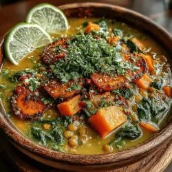 Once all your ingredients are combined, it’s time to let the magic happen through simmering. This critical step is where flavors meld together, creating a harmonious blend that defines the essence of your Sweet Potato Lentil Coconut Curry.
