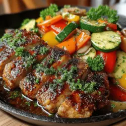 When it comes to quick yet delectable weeknight dinners, few dishes can rival the charm of Balsamic Bliss Chicken & Veggie Medley. This delightful recipe brings together tender chicken breasts and a vibrant array of seasonal vegetables, all enveloped in a luscious balsamic glaze that is both tangy and slightly sweet. The appeal of this dish lies not just in its taste but also in its nutritional balance, making it an ideal choice for health-conscious individuals and families looking to enjoy a wholesome meal.