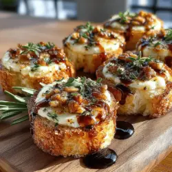 When it comes to creating memorable appetizers for gatherings, few dishes can rival the charm and flavor of mini baked Brie stuffed baguette slices. This delightful recipe combines creamy, melted Brie cheese with the warm crunch of freshly baked baguette, drizzled with honey and accented by the aromatic notes of rosemary. Whether you are hosting a festive gathering, an intimate dinner party, or simply enjoying a cozy night in, these mini bites are sure to impress your guests and tantalize their taste buds.