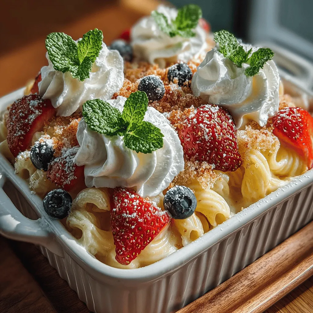 Prepare yourself for a culinary journey that redefines a beloved classic: Fruity Fiesta Mac & Cheese. This innovative recipe takes the traditional comfort food of mac and cheese and infuses it with vibrant flavors that are as colorful as they are delicious. Imagine the creamy richness of cheese perfectly complemented by the natural sweetness of fresh fruits—this dish is not just a meal; it's an experience that tantalizes the taste buds and brings a sense of joy to the dining table.
