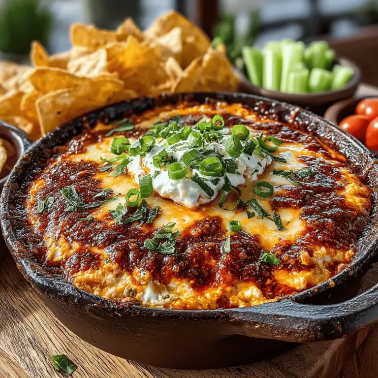 Buffalo chicken dip has become a staple at parties, tailgates, and potlucks across America, beloved for its creamy texture and bold, zesty flavors. This dip combines the irresistible taste of buffalo wings with the comforting creaminess of cheese, making it a crowd-pleaser that disappears quickly at gatherings. Among the many variations of this cherished recipe, the Spicy Cheesy Buffalo Chicken Dip Delight stands out with its unique flavor profile, offering a delightful twist on the classic with an extra kick and an abundance of cheesy goodness.