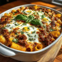 Rustic Italian Sausage Rigatoni Bake