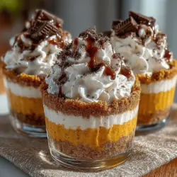 After creating your Pumpkin Cheesecake Mousse Cups, the next step is to chill them to perfection. The chilling process is crucial as it allows the flavors to meld beautifully while achieving a creamy, smooth texture. Ideally, you should refrigerate the mousse for at least 2-4 hours, although overnight chilling yields the best results. This time allows the gelatin to set properly, giving the mousse its airy consistency while enhancing the pumpkin and spice flavors.