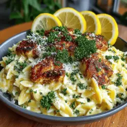 Zesty Creamy Lemon Parmesan Orzo Pasta