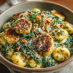 Creamy Pesto Gnocchi with Spinach Delight: A Culinary Experience