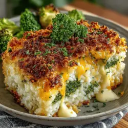 Cheesy Broccoli and Rice Casserole Delight