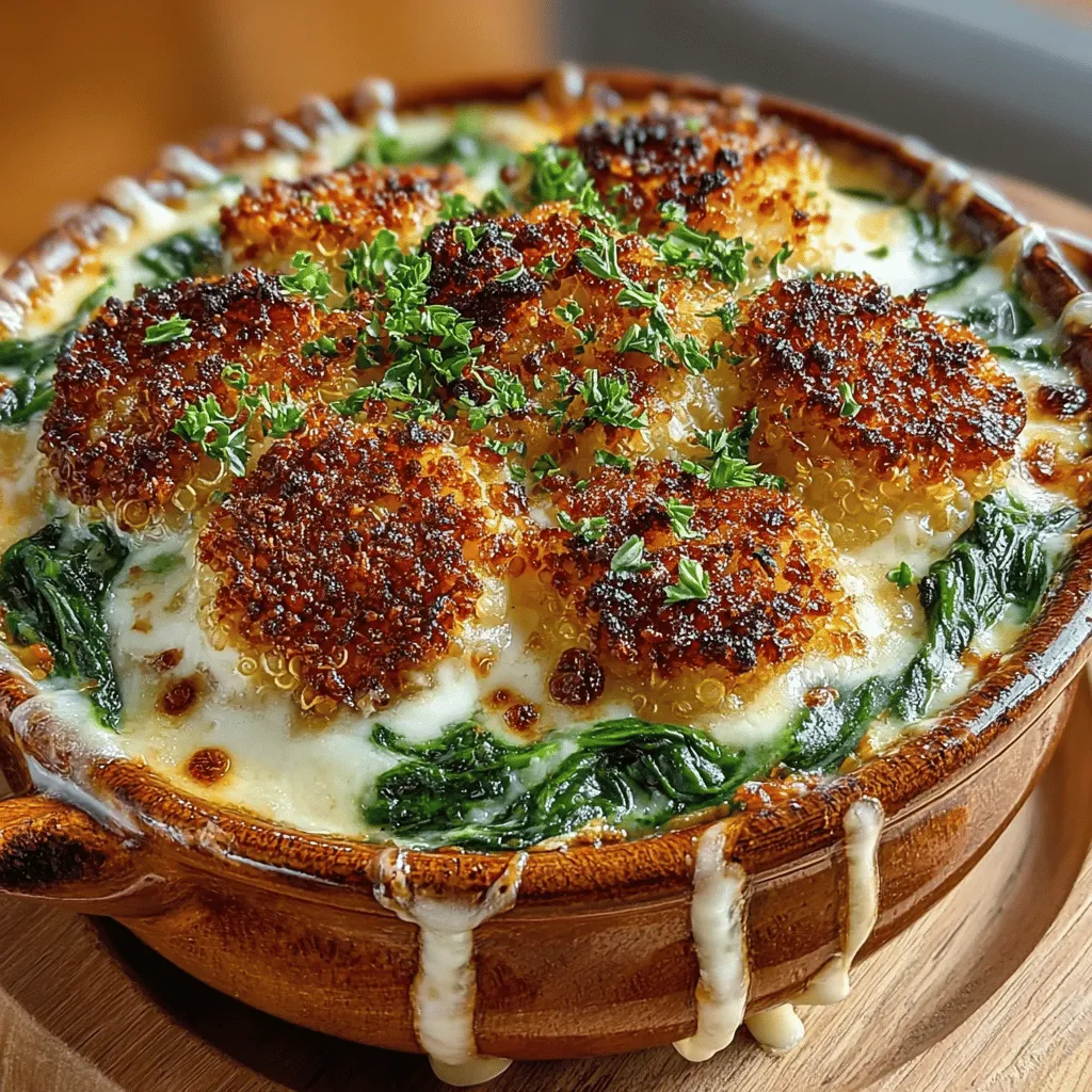 In the world of weeknight dinners, few options are as satisfying and convenient as a one-pot meal. The One-Pot Cheesy Quinoa and Spinach Casserole stands out not only for its ease of preparation but also for its delicious blend of flavors and textures. This dish is a wholesome combination of protein-packed quinoa, nutrient-rich spinach, and creamy cheese, making it a perfect choice for families looking to enjoy a healthy yet indulgent meal. Whether you’re a busy parent, a student, or simply someone who appreciates a quick and nutritious dinner, this recipe is sure to become a staple in your kitchen.
