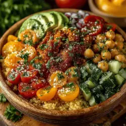 Vibrant Veggie Quinoa Bowl with Zesty Lemon Dressing