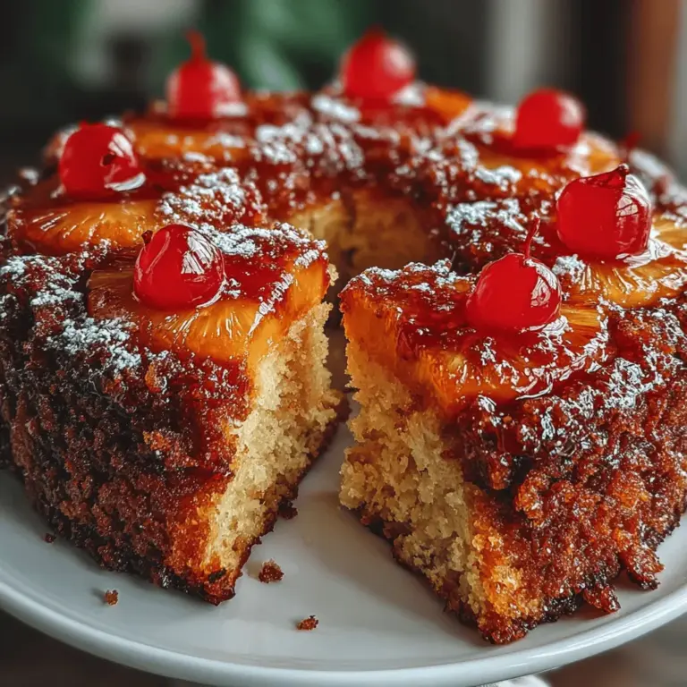 Pineapple Upside Down Cake is more than just a dessert; it’s a slice of nostalgia that evokes fond memories of family gatherings and sunny afternoons. This classic treat has charmed dessert tables across generations, with its vibrant presentation and tantalizing flavors. The unique combination of caramelized pineapple and sweet cherries resting atop a tender cake creates a delightful contrast that is hard to resist. In this article, we will explore an exciting twist on this beloved recipe—the Tropical Paradise Pineapple Upside Down Cake. By incorporating fresh pineapple and maraschino cherries, we elevate this classic dessert to new tropical heights.