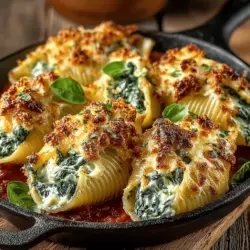 Cheesy Spinach & Ricotta Stuffed Shells: A Culinary Delight
