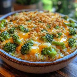 Cheesy Broccoli and Rice Casserole Delight