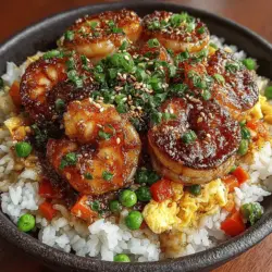 Sweet & Savory Honey Garlic Shrimp with Veggie-Filled Fried Rice