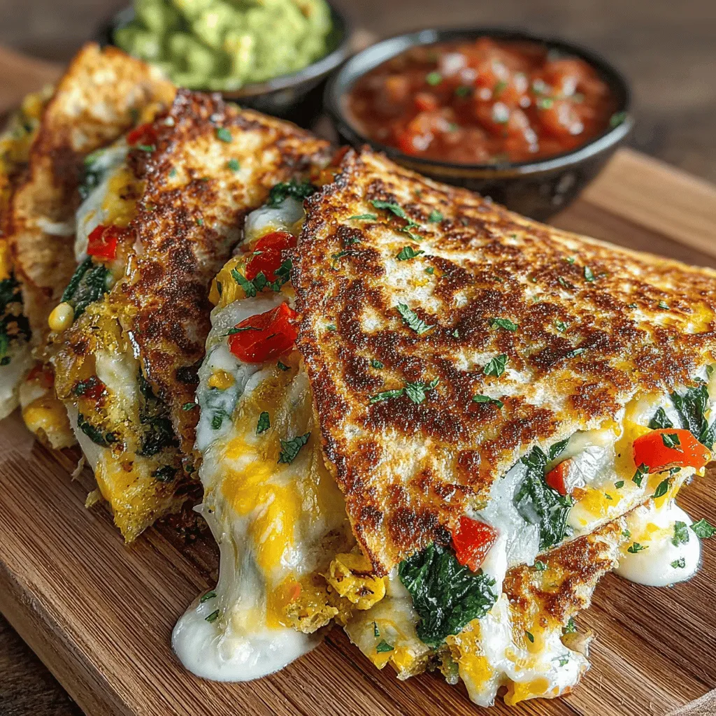 In a world where meal preparation often competes with busy schedules, the Cheesy Veggie Delight Quesadillas emerge as a perfect solution. This dish beautifully balances nutrition with flavor, offering a delectable meal that can satisfy both adults and children alike. With its vibrant medley of vegetables and gooey, melty cheese, these quesadillas are not only a feast for the taste buds but also a feast for the eyes. The ease of preparation makes them an ideal choice for busy weeknights or a quick lunch, ensuring that you can provide your family with a wholesome meal without spending hours in the kitchen.