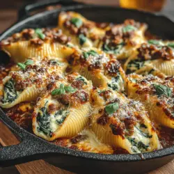 Savory Sausage and Spinach Stuffed Shells Recipe
