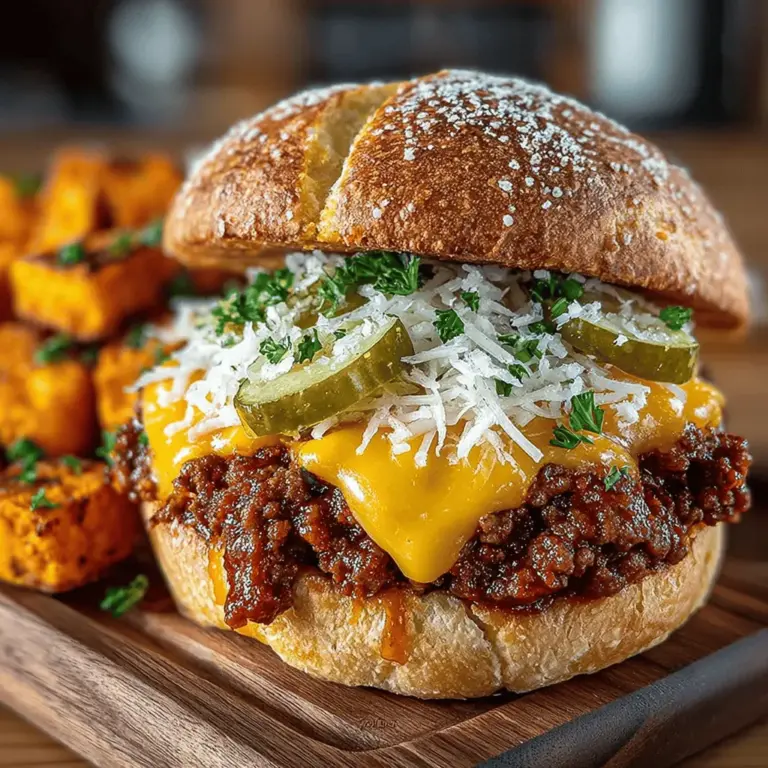 The Sloppy Joe Bonanza with Sweet Potato Fries is more than just a meal; it's a celebration of comfort food that has a unique way of bringing families together. This dish takes the classic Sloppy Joe—a beloved staple of American cuisine—and elevates it with a modern twist that caters to both taste and nutrition. With its hearty, flavorful filling served on soft, whole wheat buns, paired perfectly with crispy sweet potato fries, this recipe is designed for busy weeknights and casual gatherings alike, ensuring that everyone leaves the table satisfied.